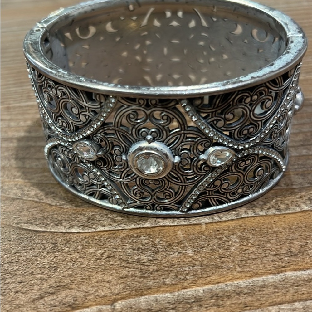 Intricate Silver Cuff Bracelet - Picture 2 of 4